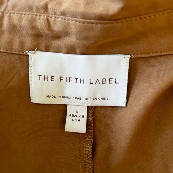 The Fifth Label tan shirt dress, size small/4. - Picture 4 of 4